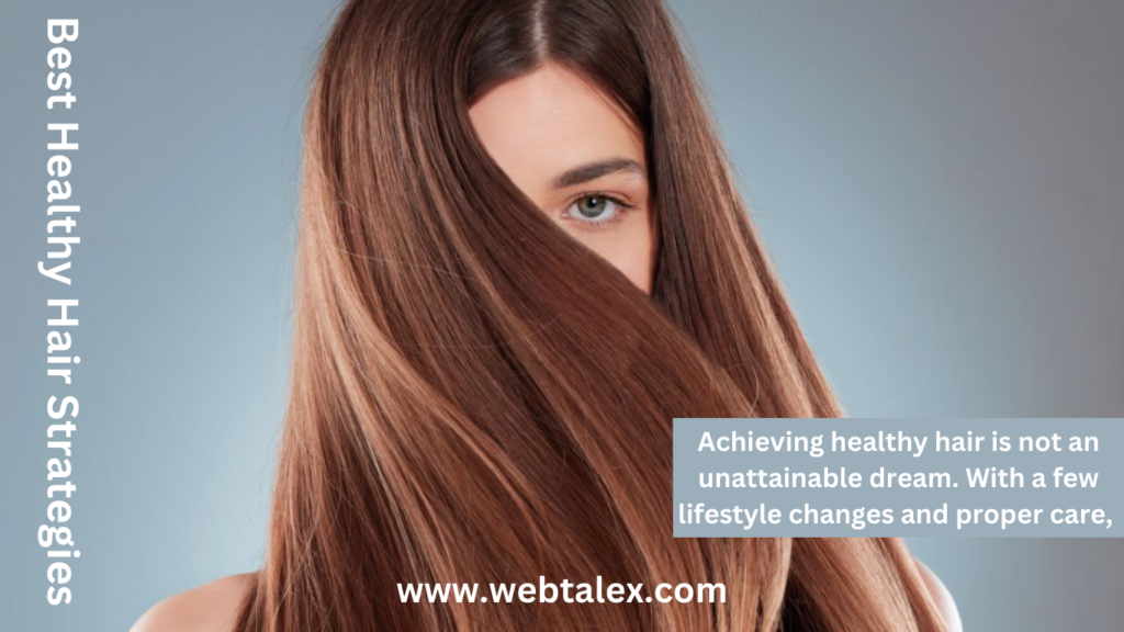 A woman with beautiful healthy hair.