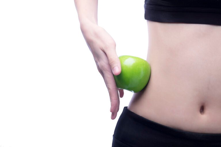 good healthy body curve waist green apple