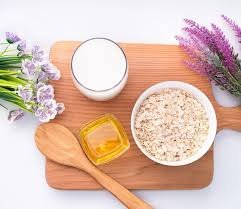 An image featuring an oatmeal honey scrub.
