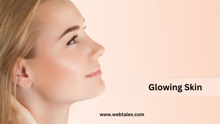 A photo featuring radiant, glowing skin.