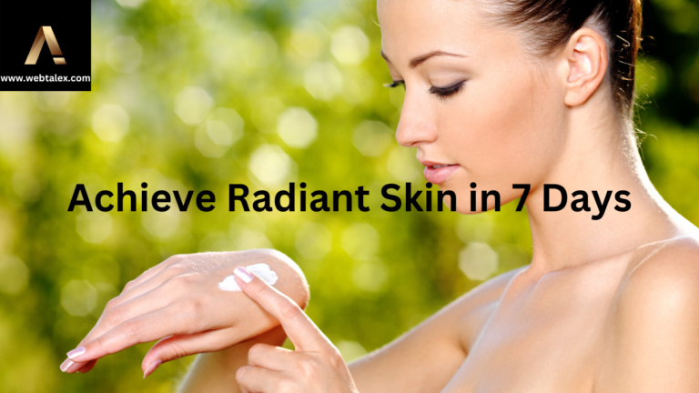 A woman with radiant skin gracefully applies moisturizer to her hand.