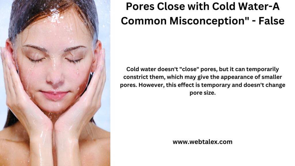 "A woman splashing cold water on her face in a skincare routine."