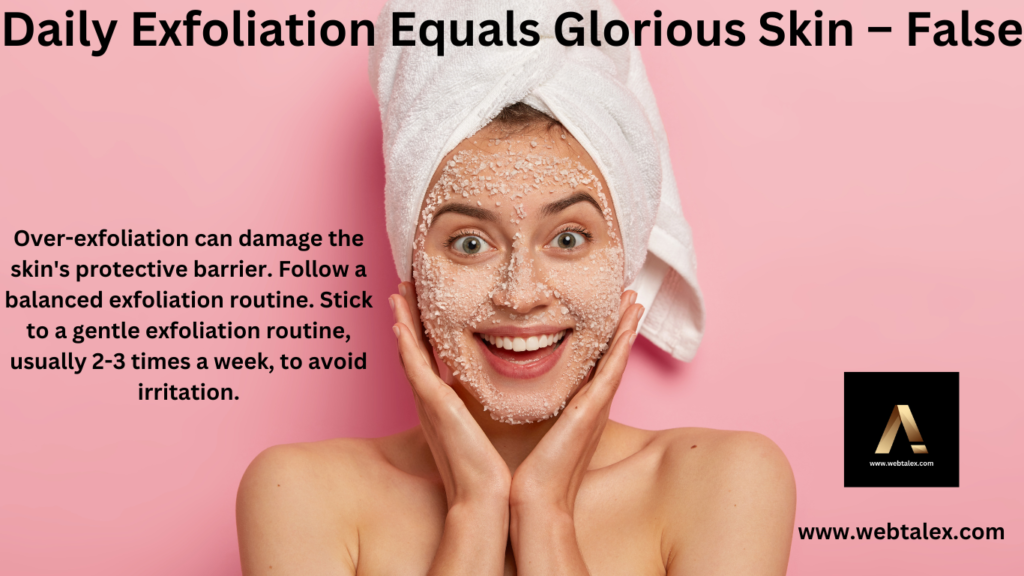 "A woman gently applying a facial scrub to her skin."