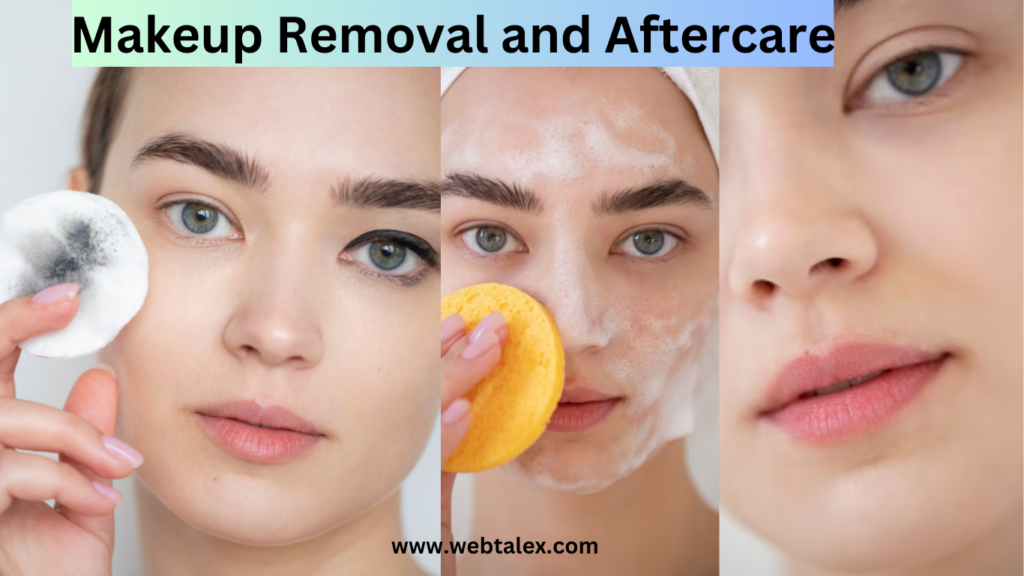 A young woman performing a double cleansing routine to achieve glowing skin.
