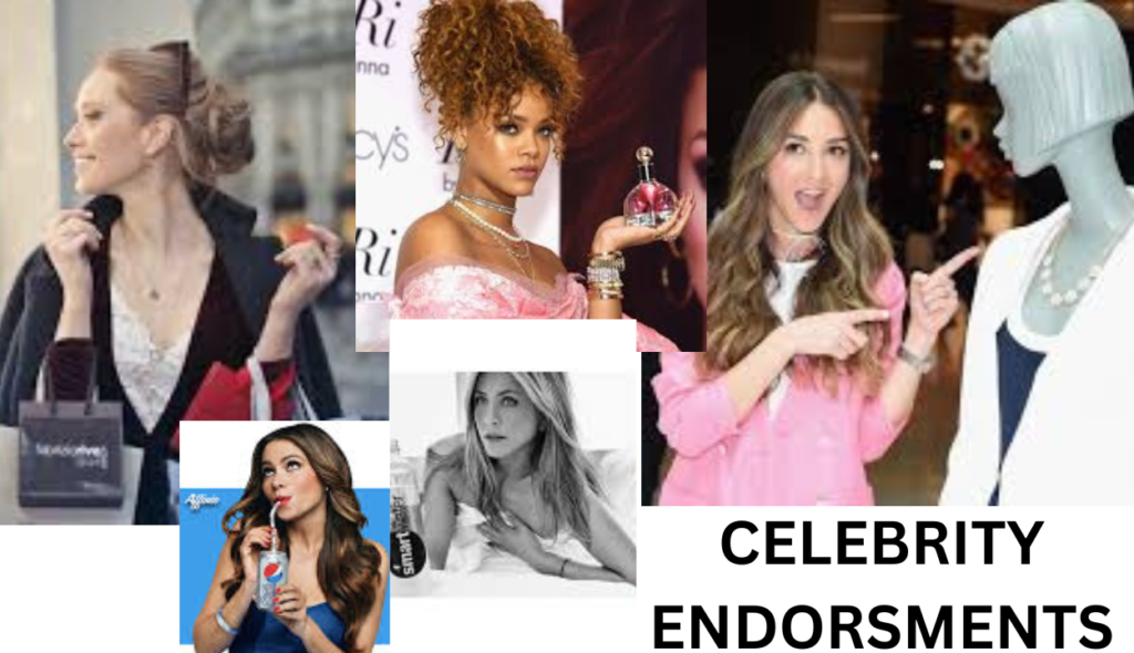 A collage of various celebrities endorsing the latest fashion trends, each showcasing different styles and accessories.