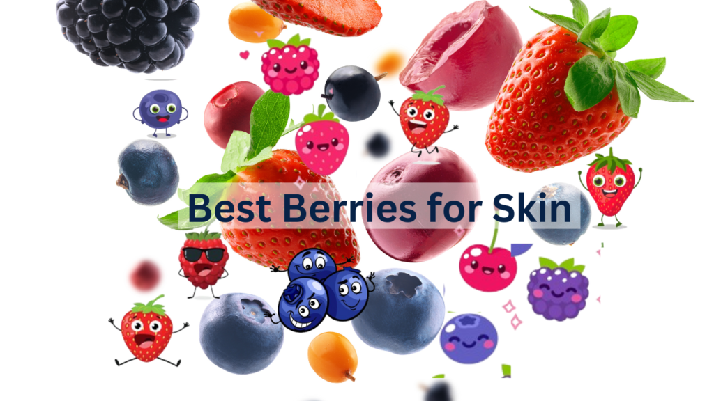 A colorful assortment of berries, including strawberries, blueberries, and raspberries, showcasing their vibrant hues.