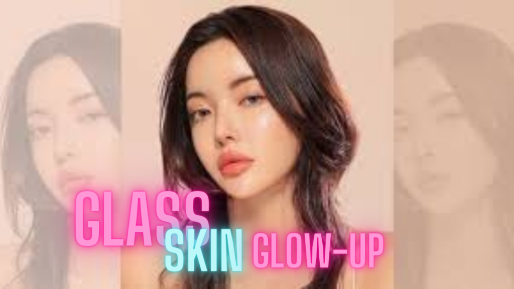 A close-up photo of a beautiful young girl with clear, radiant skin, exemplifying the concept of "glass skin.