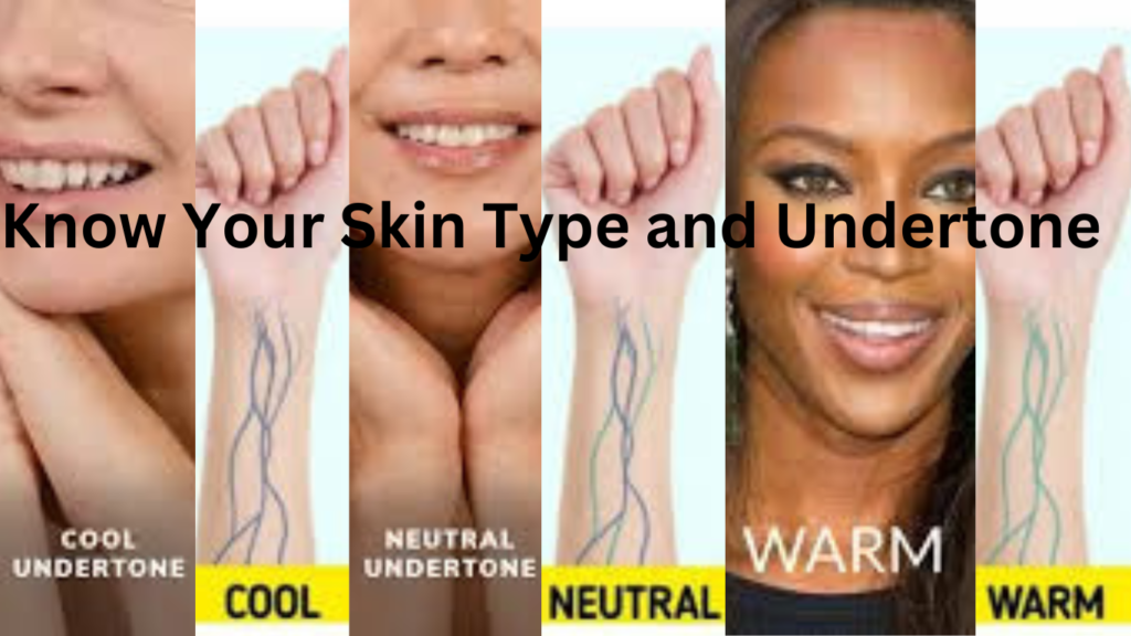 A visual guide showing examples of cool, neutral, and warm skin undertones.