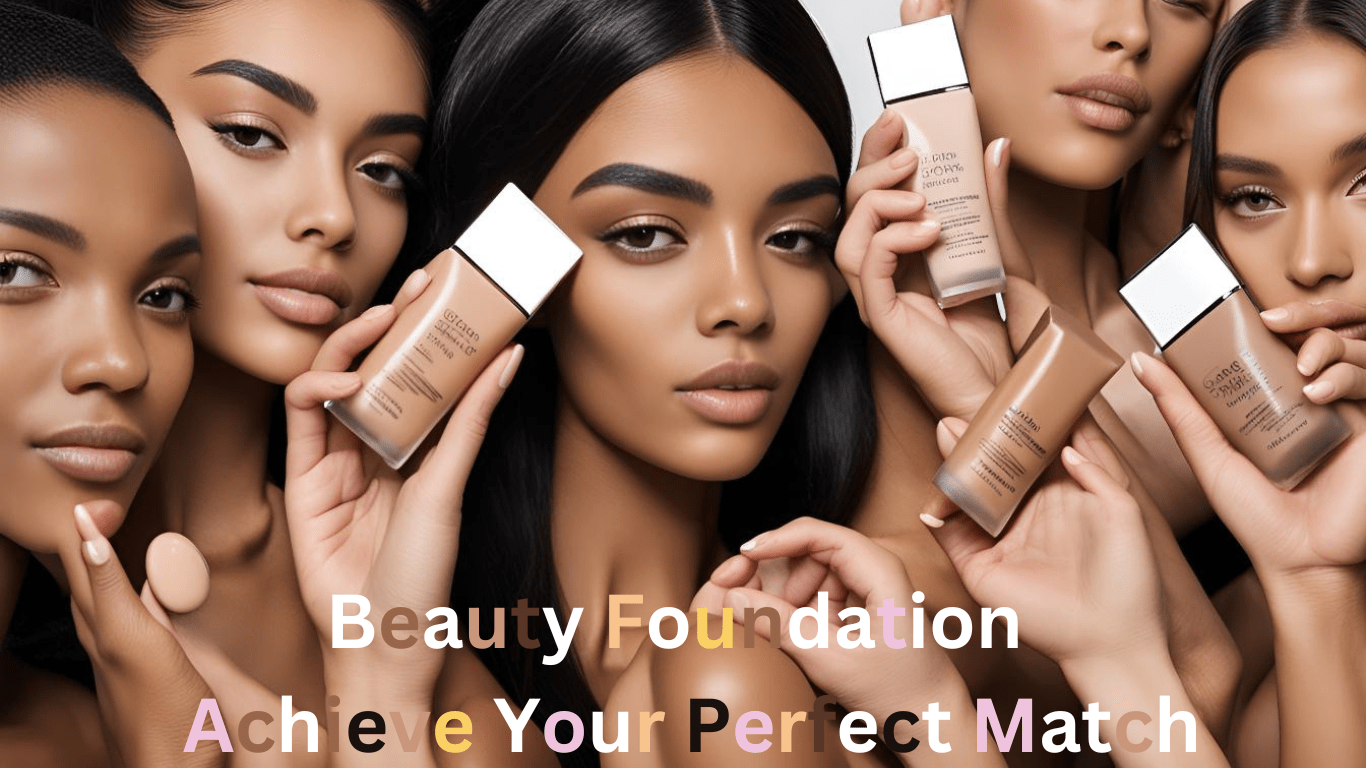 Women of different races displaying their best matching beauty foundations.