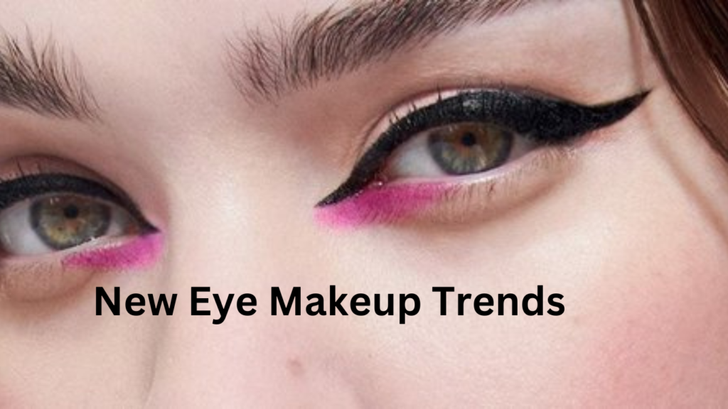 A stunning young woman with captivating eyes showcasing the latest eye makeup trends.