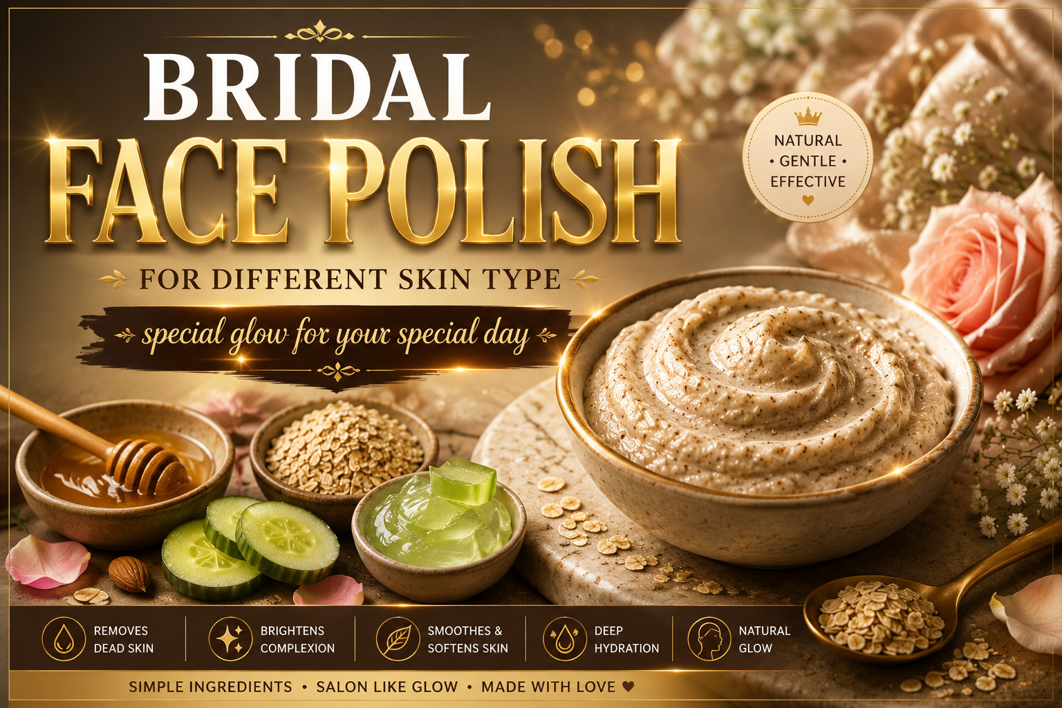 Best Bridal Face Polish at Home for Oily, Combination, Dry & Sensitive Skin